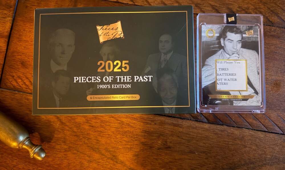 2025 Pieces of the Past Lucky Luciano Encapsulated  Relic Card and Box